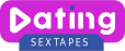 DatingSexTapes logo. "Dating" on top of pink background and "SEXTAPES" on top of blue background.